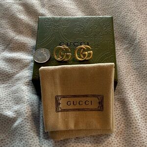 Gucciornot  Gold Double GG Logo Earrings